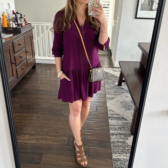 Anthropology MAEVE Purple Dress Size Small - Picture 5 of 16